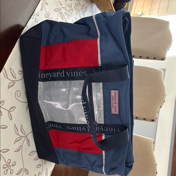 Vineyard Vines Blue and Red Duffel Bag - Picture 3 of 6